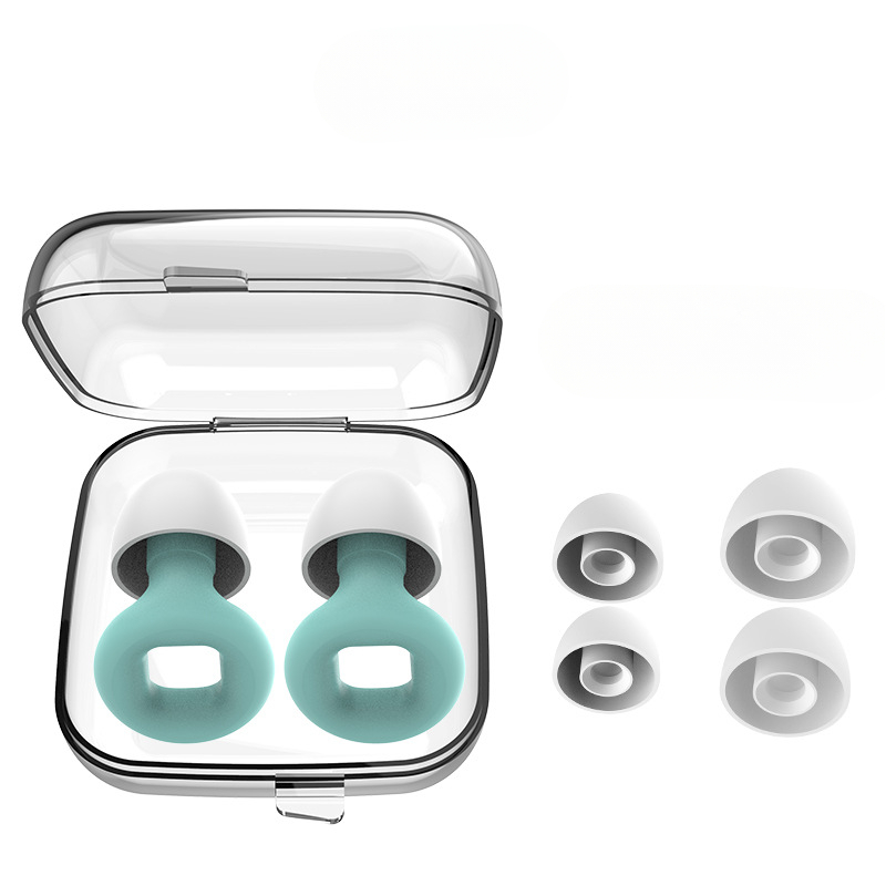 Sound Insulation Noise Prevention Earplug Noise Reduction Sleep Products Deep Sleep Swimming Ear Plug Loop Shape Silent Earplugs: Red