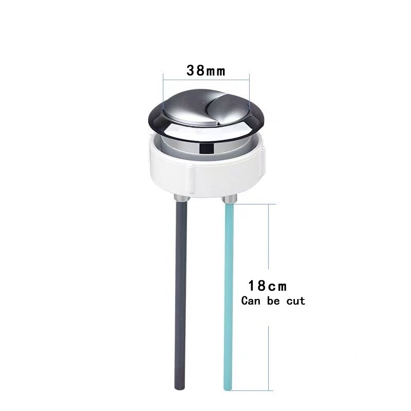 Toilet Accessories 38mm Toilet Double Flush Round Head Button Electroplated Water Tank Switch