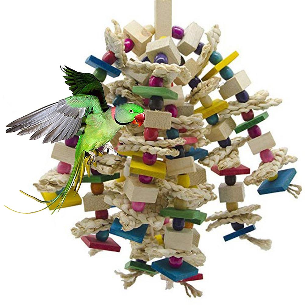 Juguetes de loros para pájaros grandes, juguetes de cartón para pájaros grandes, loro gris africano, jaula de pájaros de madera Natural, juguete de masticar con Clip