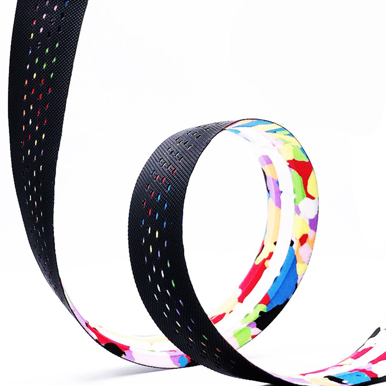 1Pair Road Bike Bicycle Handlebar Tape EVA Anti-slip Bicycle Handle Bar Tapes Wrap Cork Guideline Fixing Strap with Plugs