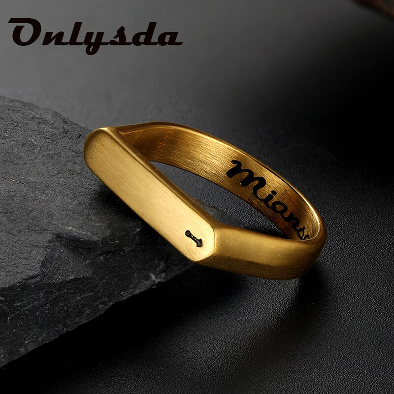 Anillo vikingo Onlysda, joyería geométrica de oro Vintage para hombre y mujer, los mejores de encanto OSR217