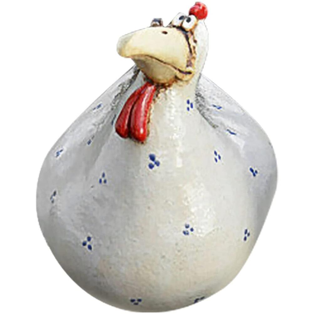Hars Kip Standbeeld Plug In Haan Hens Vogel Rand Zits Outdoor Yard Art Sculptuur Voor Boerderij Gazon Tuin Decoratie: White