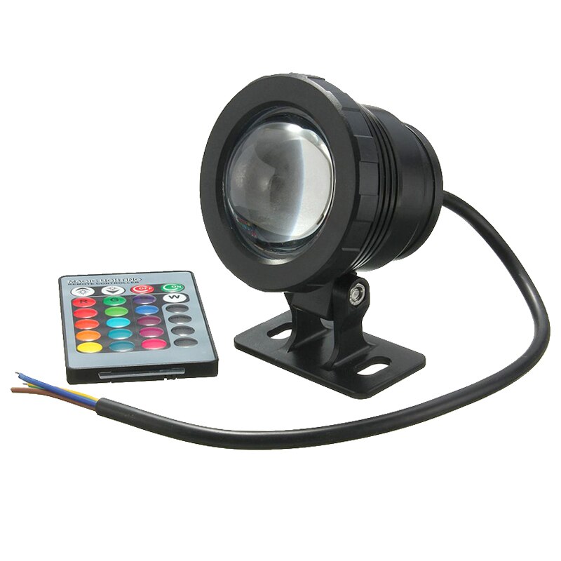 1 unids/lote RGB 10 W/20 W DC12V bajo el agua led fuente luces led piscina lámpara estanque luz IP67 bajo el agua luz led