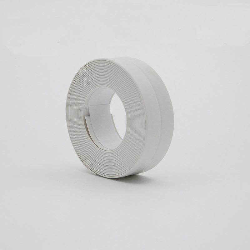 Sealing Strip Bathroom Shower Sink Bath Caulk Tape White PVC Self Adhesive Waterproof Wall Tape Bathroom Kitchen Door Gap: 2.2white