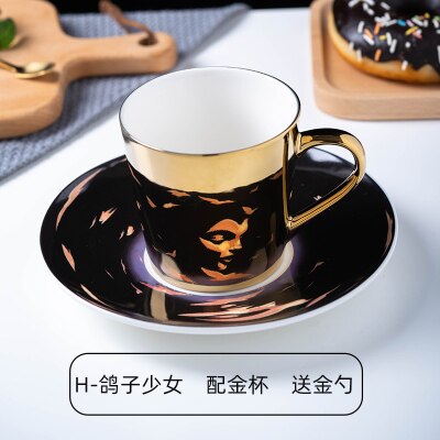 ! mirror reflection cup Coffee mugs Breakfast Milk water bottle Friend Birthday Christmas Best: Gold H