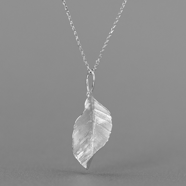 INATURE 925 Sterling Silver Necklaces & Pendants for Women Leaf Pendant Necklace Jewelry