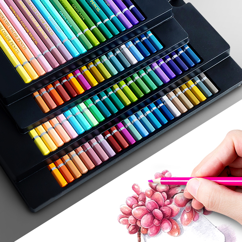 Juego de lápices de colores aceitosos profesionales, caja de cables de colores surtidos para dibujar artistas de pintura, útiles escolares para estudiantes, 24/36/48
