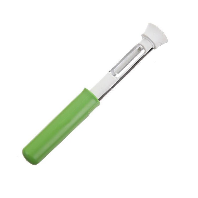 Stainless Steel Apple Corer Pear Fruit Coring Fruit Core Pumping Two-in-one Shrink Fruit Peeler Kitchen Accessories: Green