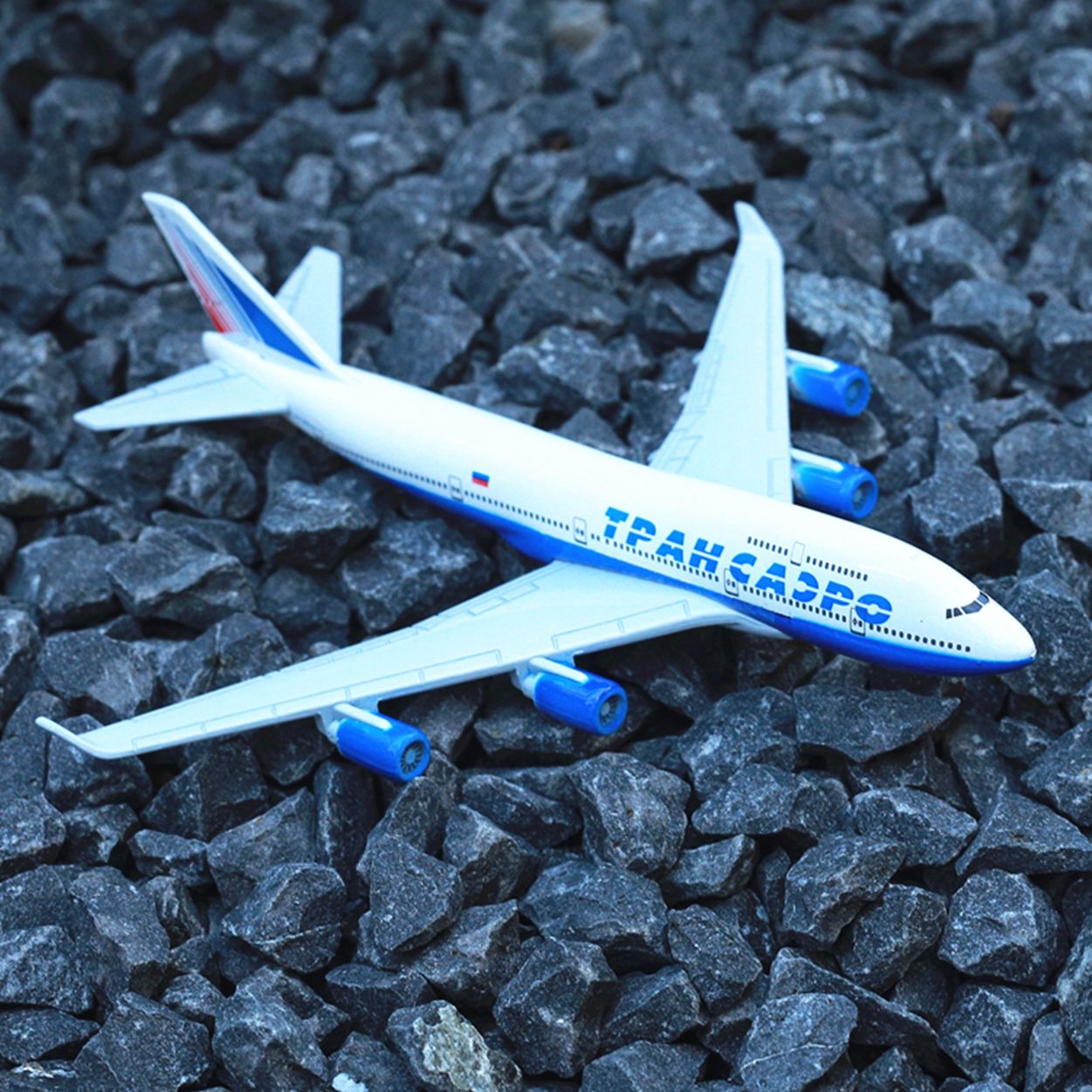 Russian Transaero Airlines Aircraft Alloy Diecast Model 15cm Aviation Collectible Miniature Souvenir Ornament