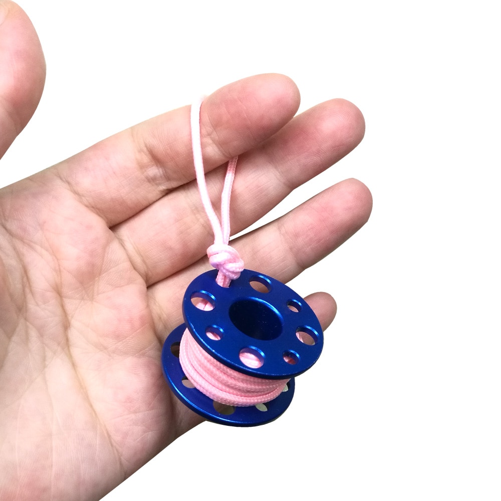 Mini scuba diving fingerspole rulle modell dykning med linrulle dykhänge dykarväska hängdekoration