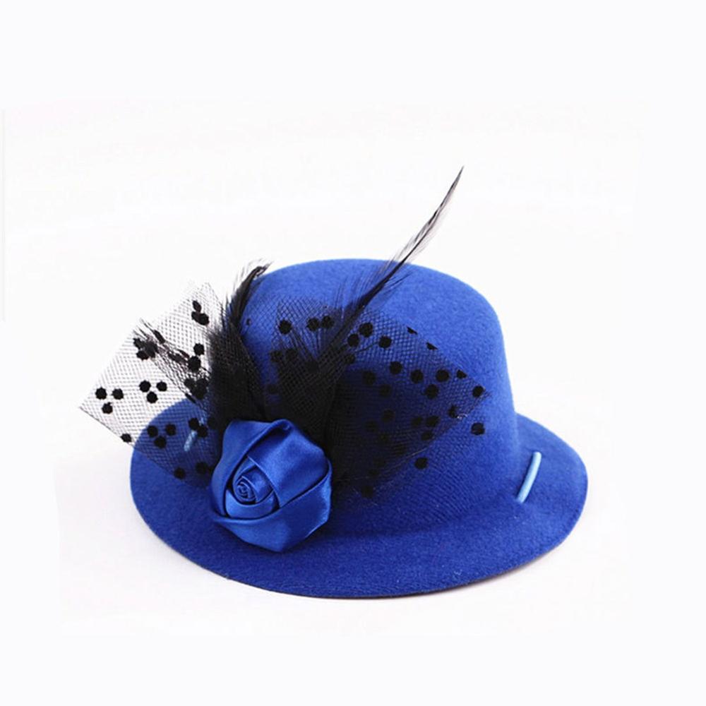 Dog Hat Pet European Top Hats And Ladies Hat Cute Pets Hair Accessories British Style Gauze Flower Gentleman Hats Pet Supplies