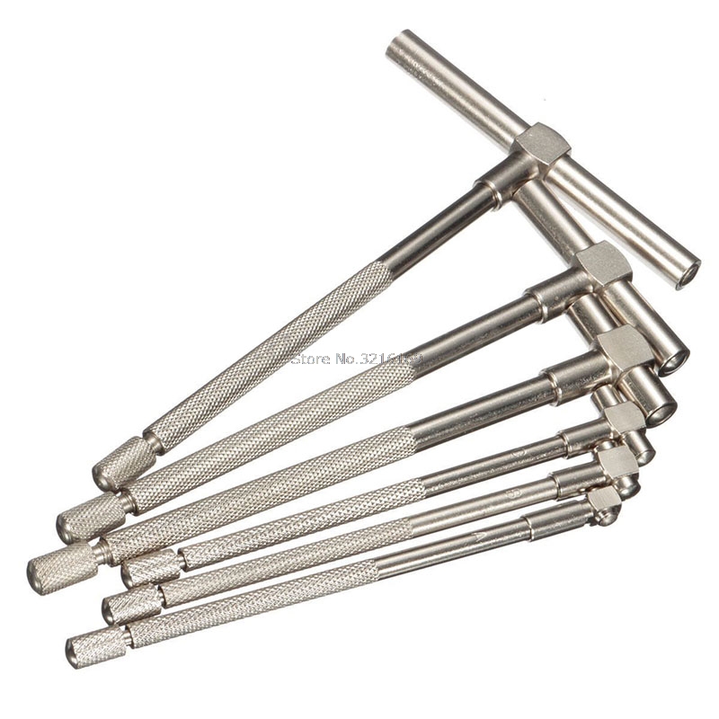 For 6Pcs/Set Telescopic Gauge Set Micrometer Measurement Bore Engineers Kits 8-150mm