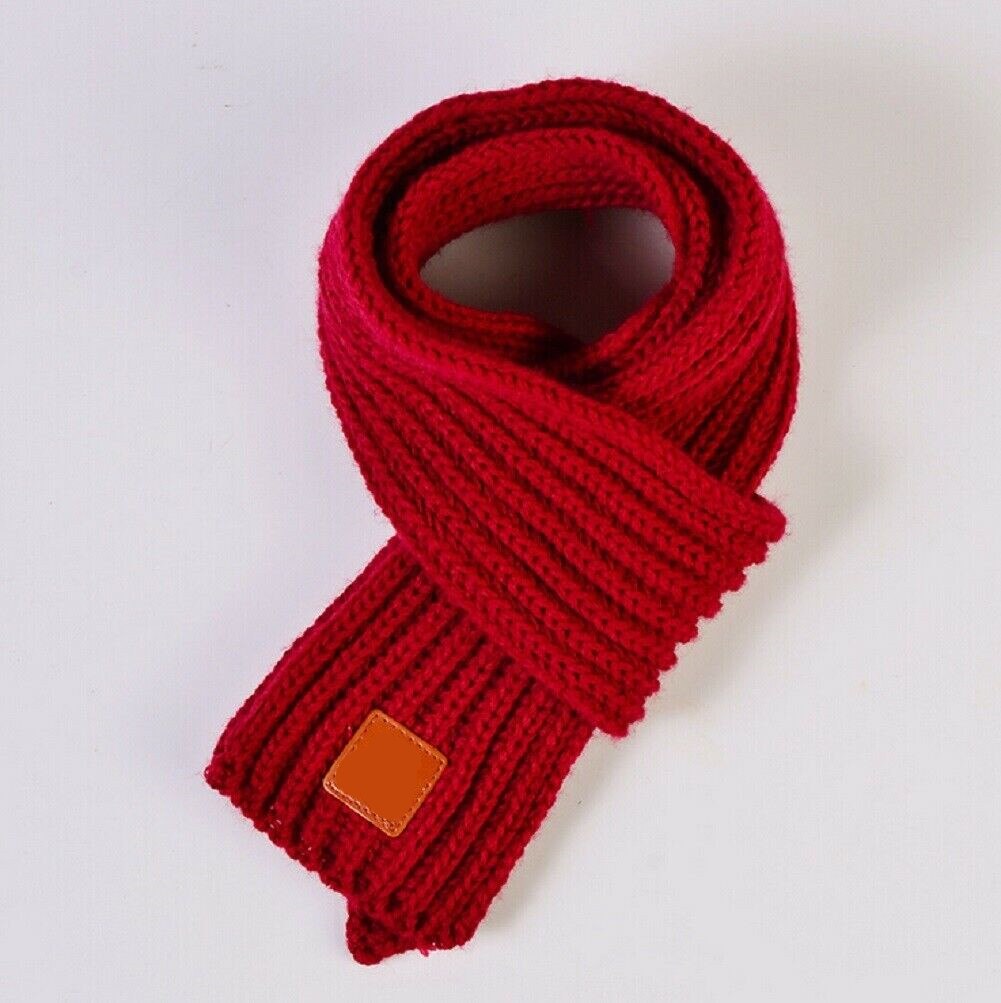 Baby Stuff Accessories Lovely Boys Girls Baby Kid Knitted Scarf Autumn Winter Warm Solid Scarf Xmas: Jujube Red