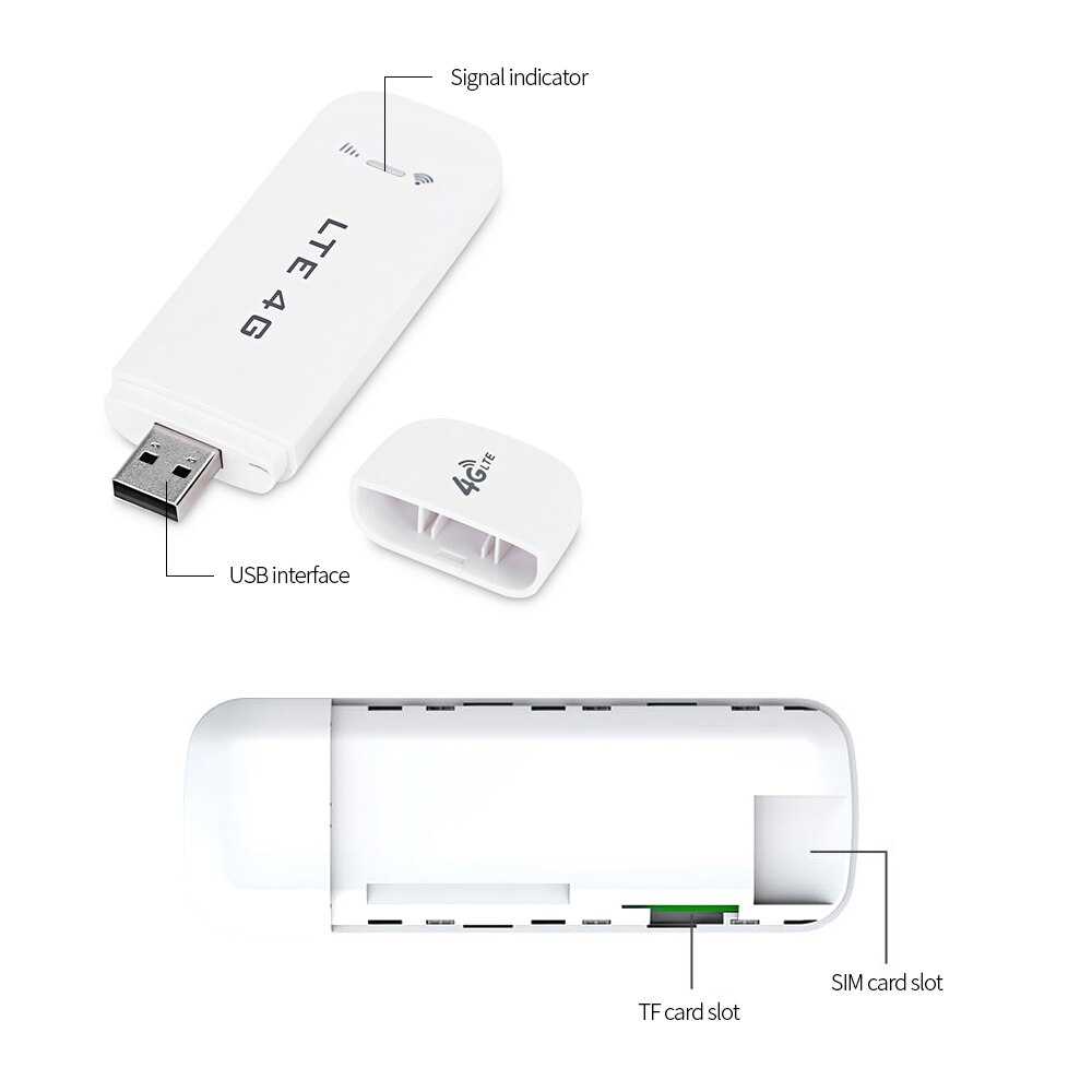 Mini Router WiFi portátil 4G 100M USB WiFi portátil Mini WiFi USB Dongle de alta velocidad macho y WiFi móvil para el ordenador portátil