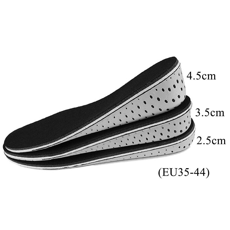 Semelles rehaussantes invisibles pour hommes et femmes, coussinets pour demi-chaussures, en mousse à mémoire de forme, respirantes, 2.5-4.5cm: Full pad / 4.5cm