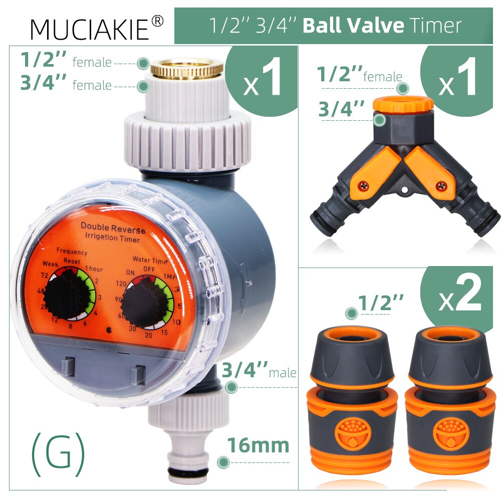 Garden Watering Timers Intelligence Ball Valve Drip Controller Timing Irrigation Device for Lawn Courtyard Greenhouse Tap Hose: G