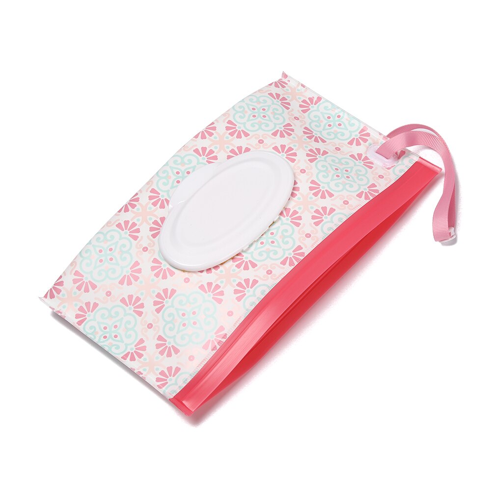 Nouvelles lingettes étui de transport embrayage propre lingettes humides sac cosmétique pochette facile à transporter Snap-Strap boîte à mouchoirs bébé poussette accessoires