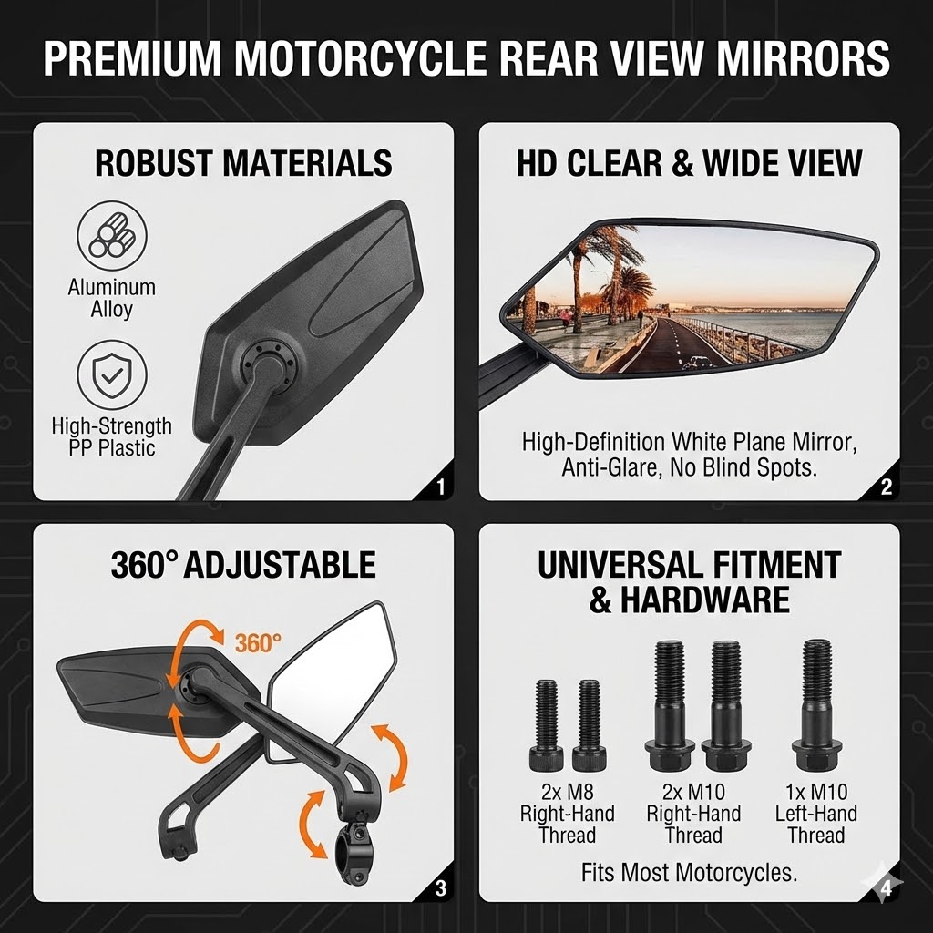 Motorrad-Rückspiegel für G650GS Sertao G 650 GS G650 GS , verstellbare Rückspiegel, Zubehör