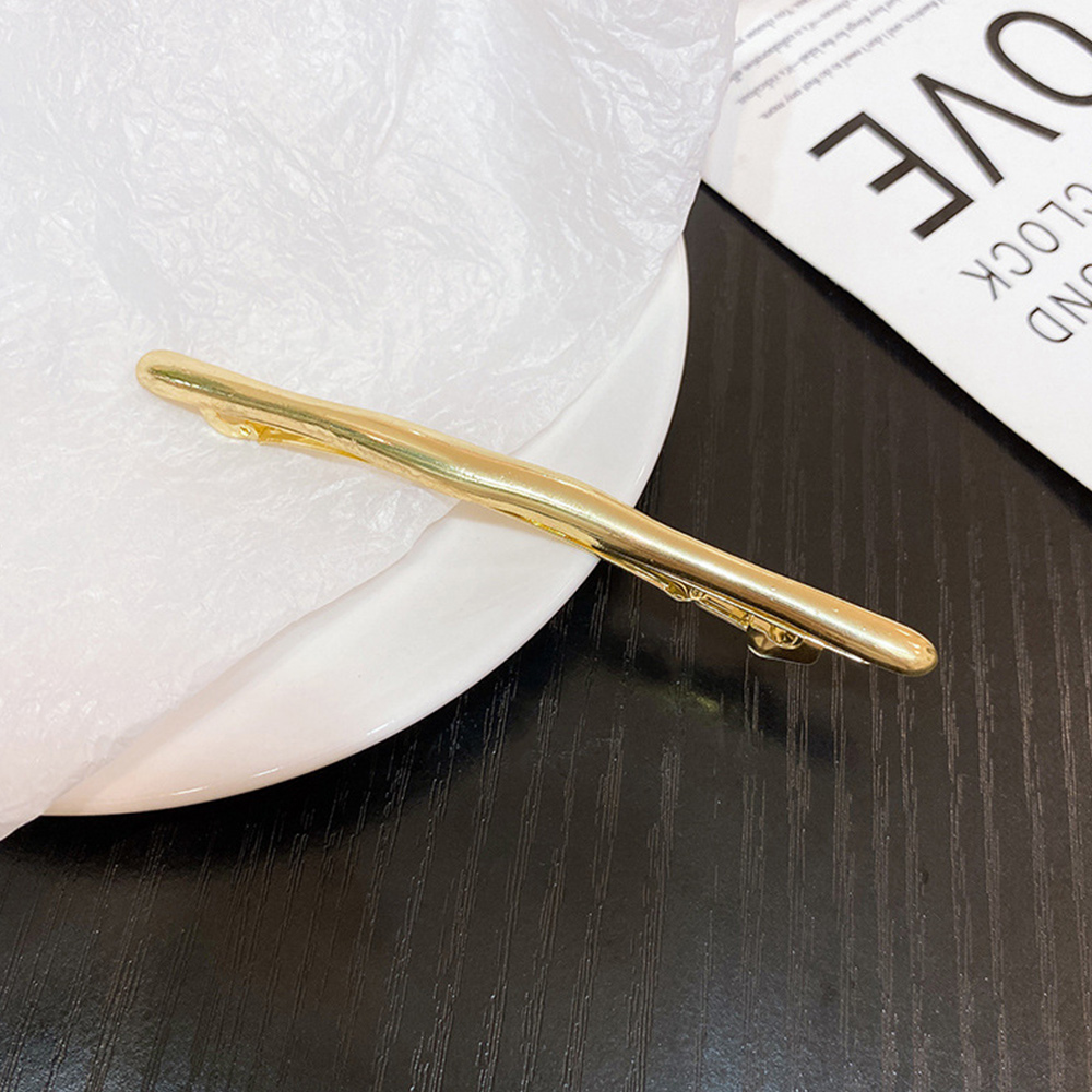 11cm einfache Metall Haars pangen Haars pangen für Frauen Gold/Silber Farbe lange Streifen Haarnadeln glatte große Haars pange Vintage Kopf bedeckung: Gold