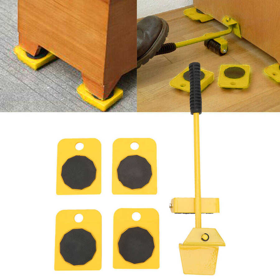 150kg møbler transport sæt gul løfter bevægelig plade til tunge genstande