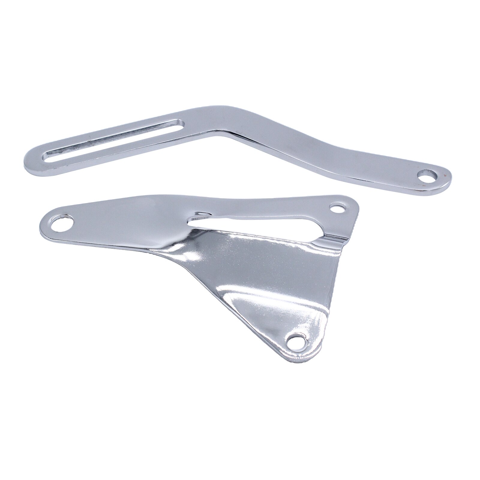 2Pcs Chrome Alternator Brackets Mount for Ford SB engines 260 289 302 347