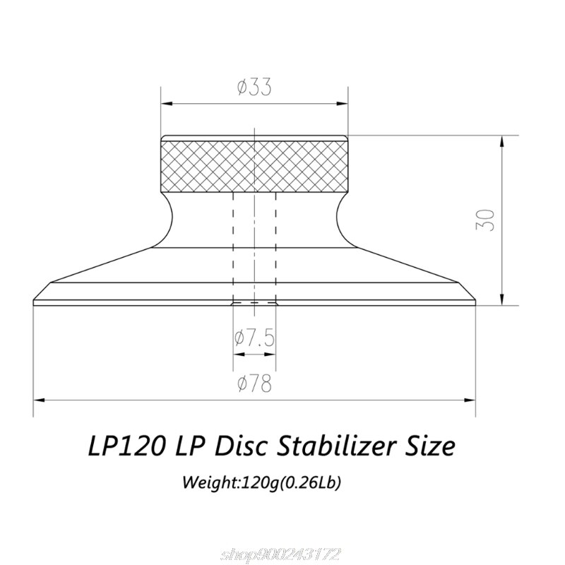 Disco de Audio de disco de vinilo de aluminio, estabilizador LP, peso, vibración equilibrada, amortiguador de abrazadera M25 21,