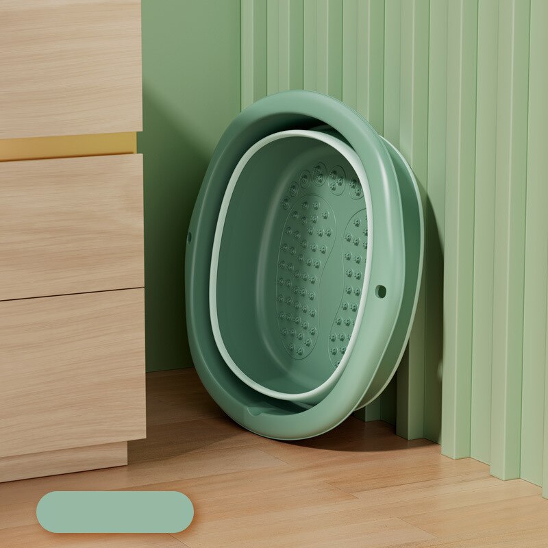 ! Vouwen Voet Inweken Emmer Kan Massage Vat Gezondheid Inweken Voet Bassin Kan Gegaste Door Kalf Voet Voet Wastafel: GREEN WITHOUT  LID