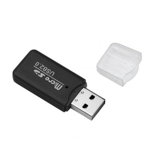 Micro usb 2.0 hukommelseskortlæser usb adapter til micro sd kort tf kortlæser: Sort
