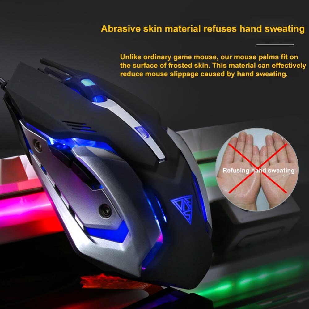 Mechanical Keyboard 104 keys Backlight Wired Gaming Keyboard Mouse Set 4000DPI Durable USB Keyboards Mice Combos for Laptop PC