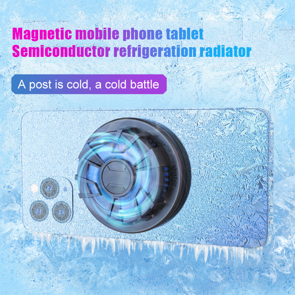 Universele Magnetische Halfgeleider Radiator Draagbare Mobiele Telefoon Game Koelventilator Mute Koellichaam Voor Ios Android Telefoons Tabletten
