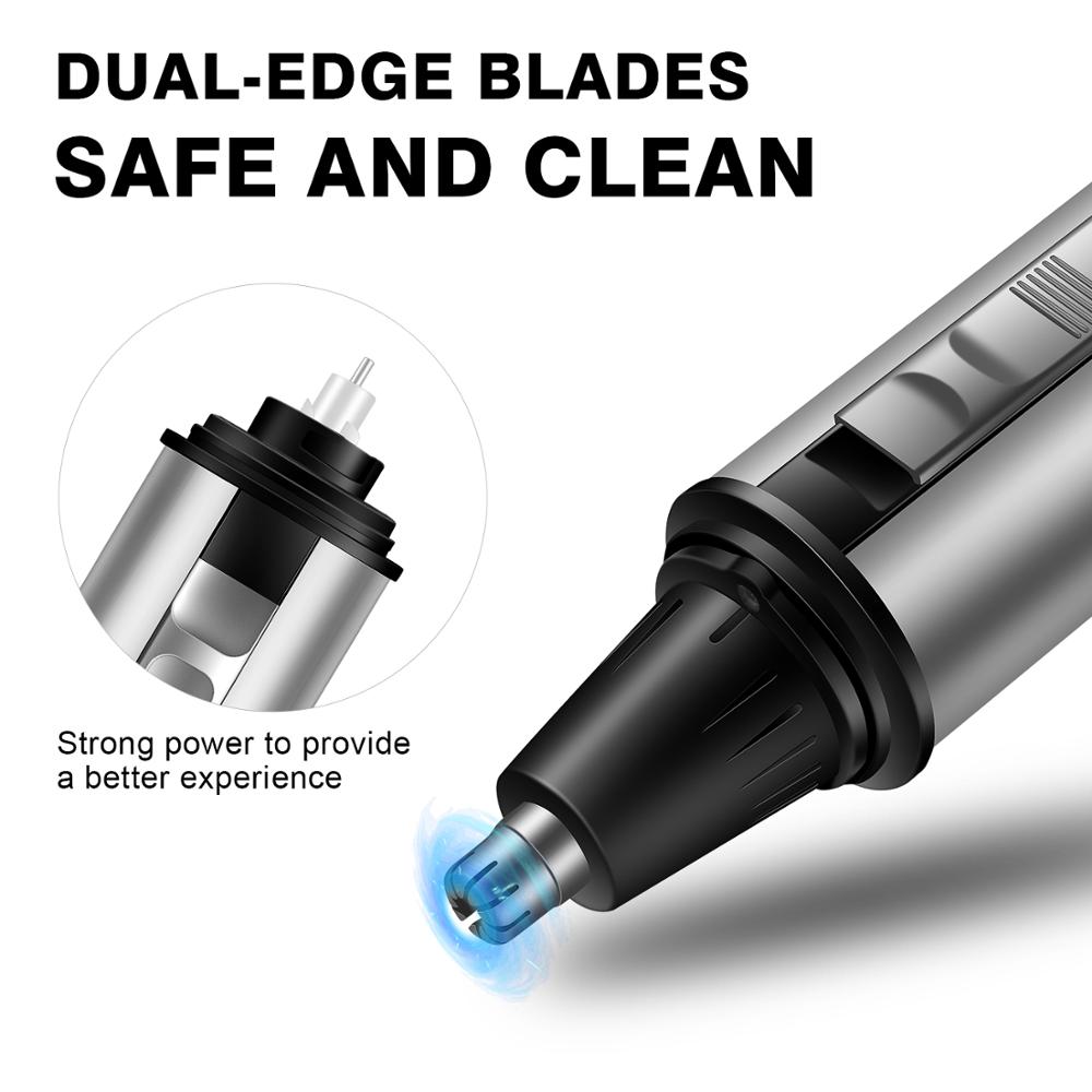 HATTEKER Nose Hair Trimmer 4 in 1 Multifunctional Nose hair cutting AA Battery Waterproof beard trimmer for men micro tondeuse