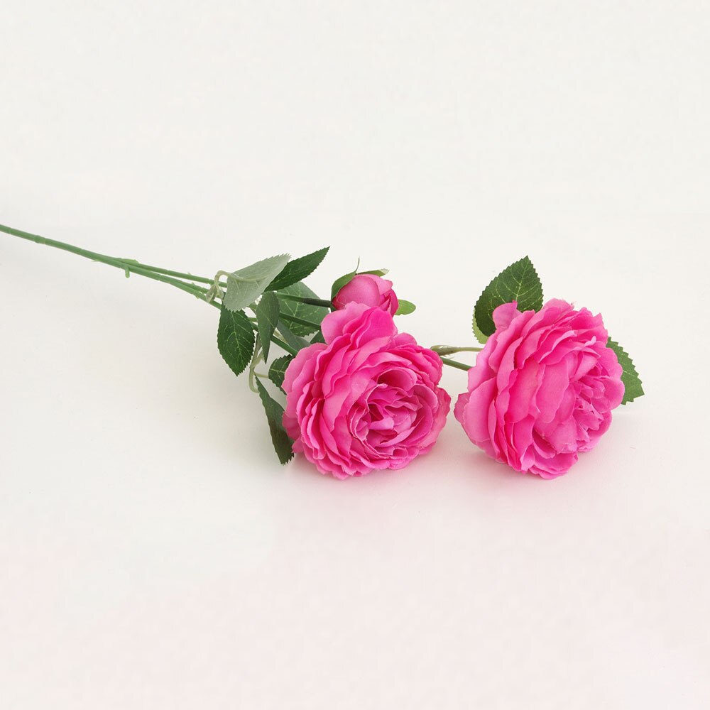 Zijde rose kunstmatige pioen roze bloemen kleine bud bruidsboeket home decoratie lange nep bloemen outdoor achtergrond decoratieve: 5