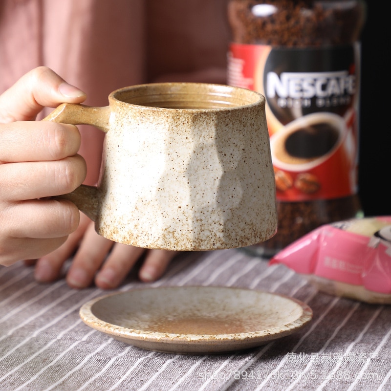 Porseleinen Kop En Schotel Set Keramische Kopje Thee Set Japanse Stijl Vintage Koffie Mok Porselein Koffiekoppen Turkse