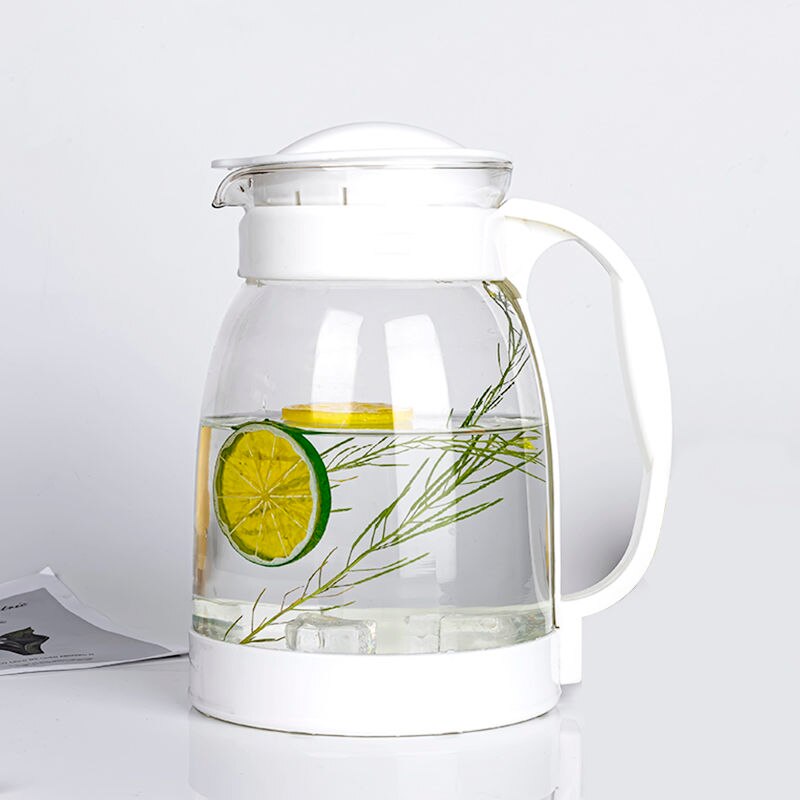 glass cup water bottle drinking glasses glass cup set glass drinkware: White2000ML