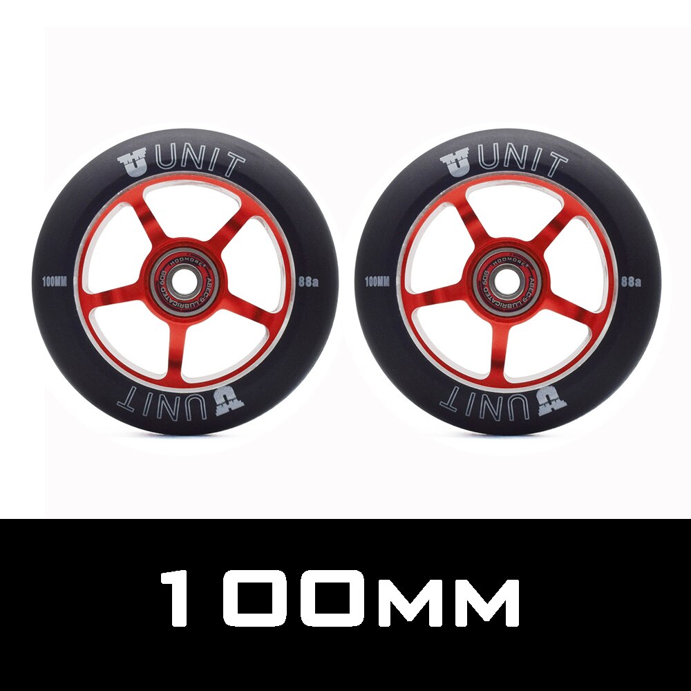 Brand Iron 110mm scooter wheels 88A hardness skating wheel 100mm 110mm Alloy scooter wheels Iron Aggressive tire ABEC-9 bearing: 100mm model 3