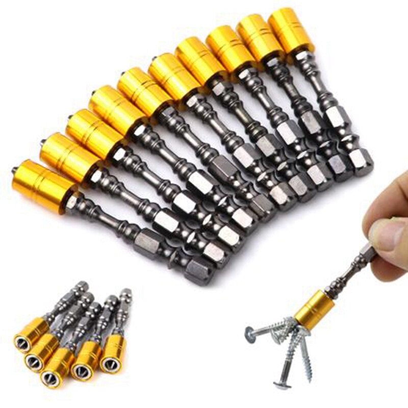 Big 10 Pcs Strong Magnetic Screwdriver Bit Set 65Mm Phillips Electronic Screwdriver Bits For Plasterboard Drywall Screw Dri