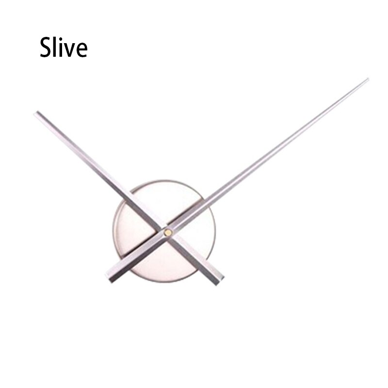 Metalen klok wijzers wandklok klokken doe-het-zelf horloge stille scan seconden uurwerk 3d hoogwaardige klok koperen wijzer wandklok: Zilver