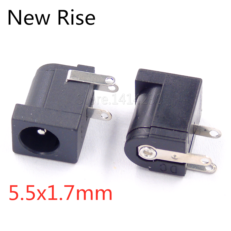 10PCS DC-005 DC Power Jack Socket Connector DC005 5.5x2.5mm 5.5x2.1mm 5.5x1.7mm 4.0 4.8x1.7mm 3.5x1.35mm Plug-in 3Pin: Lavender