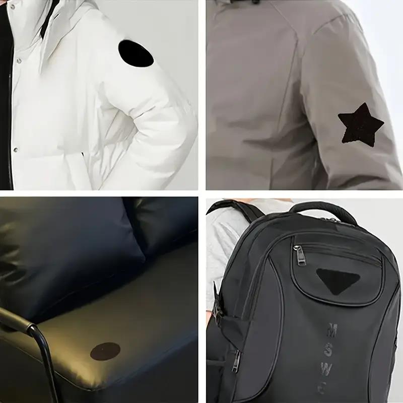 1 Set，Instant Self-Adhesive Fabric Repair Patch - Universal Black, Heavy-Duty Iron-On for Down Coats