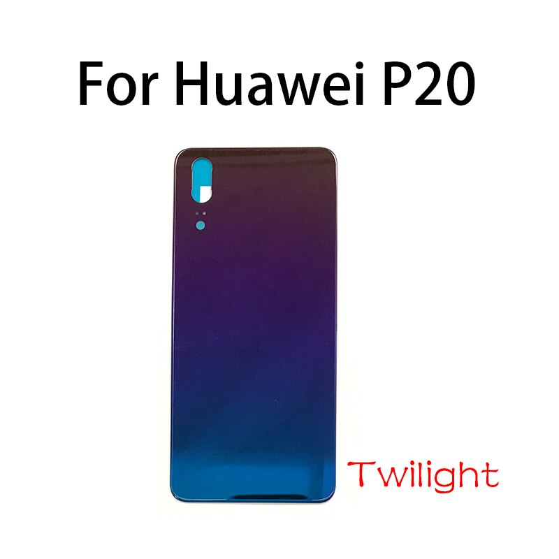 Back Glass Rear Cover Voor Huawei P20 Pro Batterij Deur Behuizing Batterij Back Cover Met Sticker: P20 Twilight