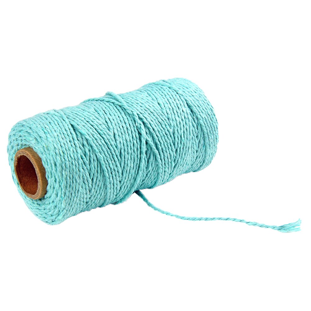 Coloré torsadé coton corde couture ornement cordon ménage mère pour bricolage artisanat tenture murale décor à la maison coton corde: Light Blue