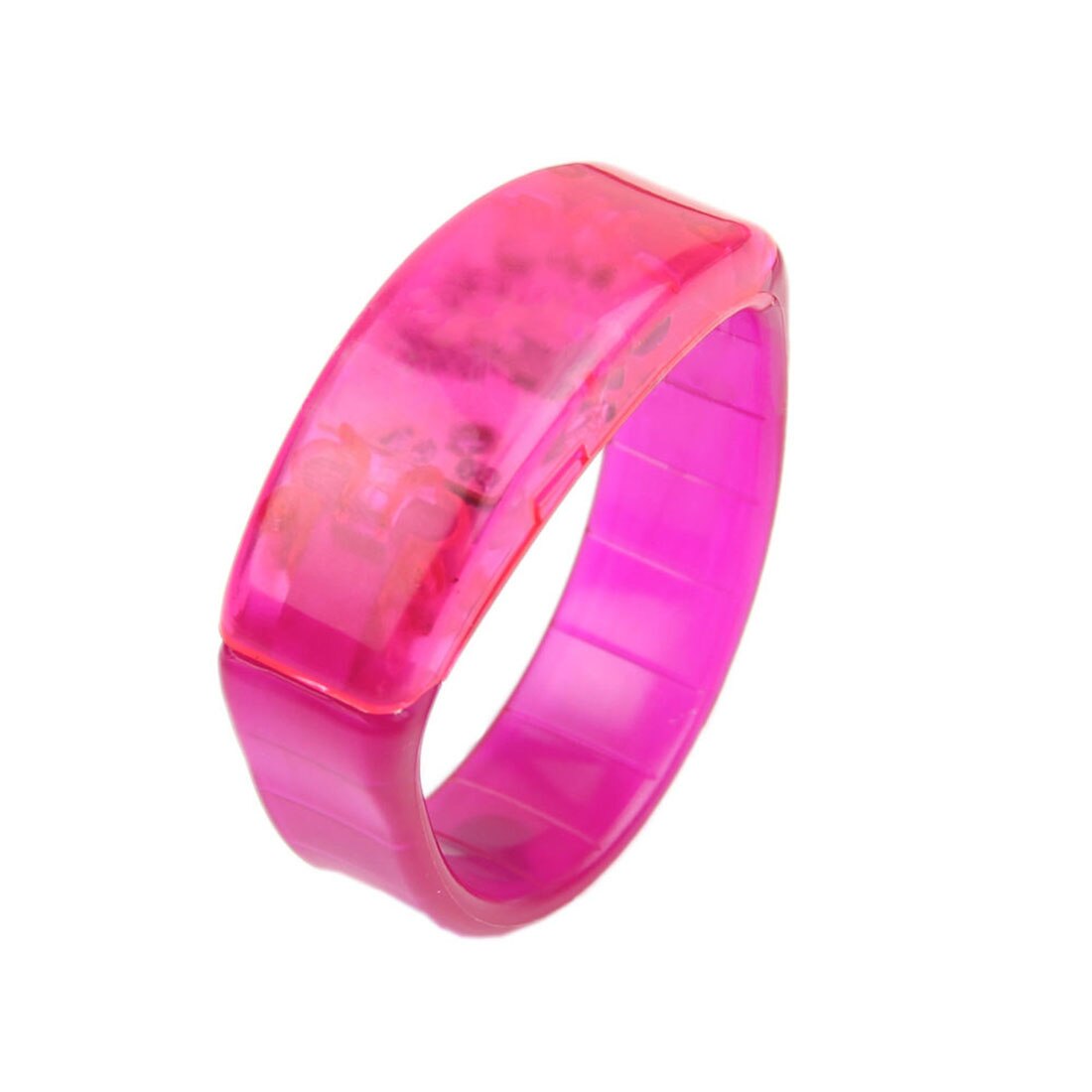 LED Flashing Bracelet Sound Controlled Light Up Bracelet Activated Glow In Dark Flash Bangle Luminous Bracelet For Party: pink