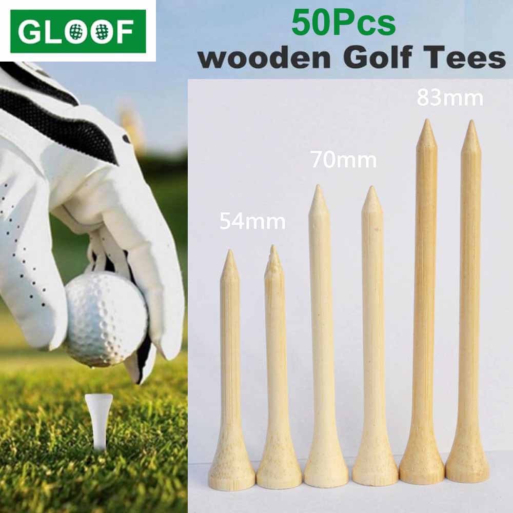 50 stk / sæt træ golf tee tees udskiftning driving range rammer træner klub tilbehør golf tees kugleholder