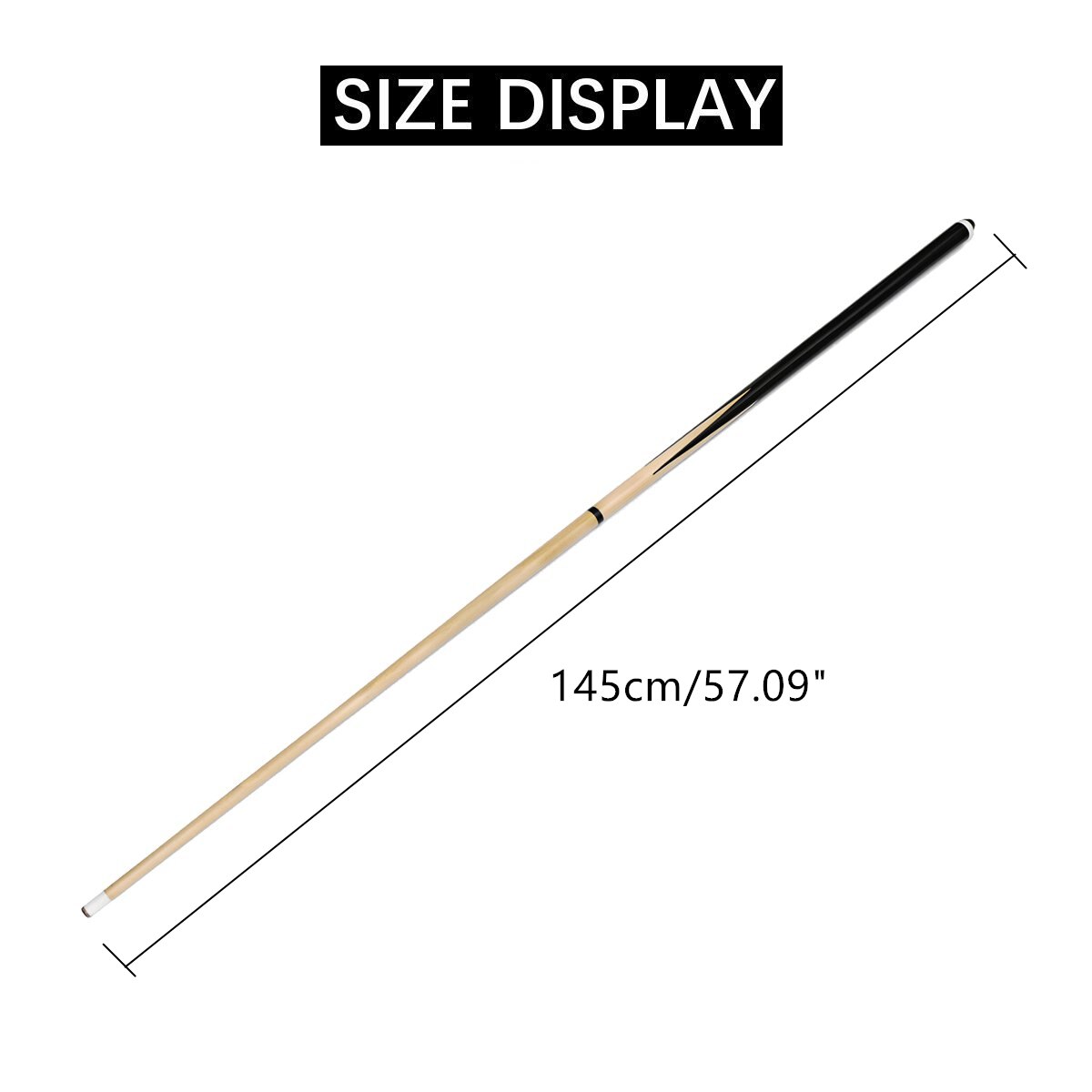 57 "2-stück 1/2 Holz verbunden Warteschlange Snooker Billard Schwimmbad Sport Bausatz 145cm Amerikanischen Snooker freundlicher Erwachsenen Hause