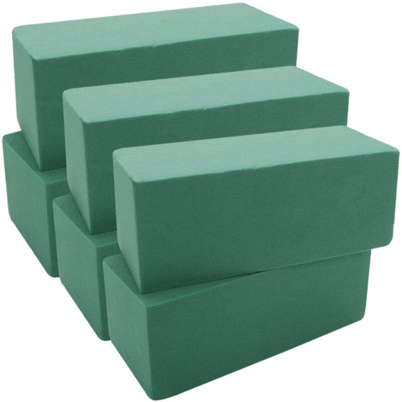 Bloques de espuma para flores, paquete de flores, floristería, suministros para flores artificiales, decoración de plantas, 6 piezas: Default Title