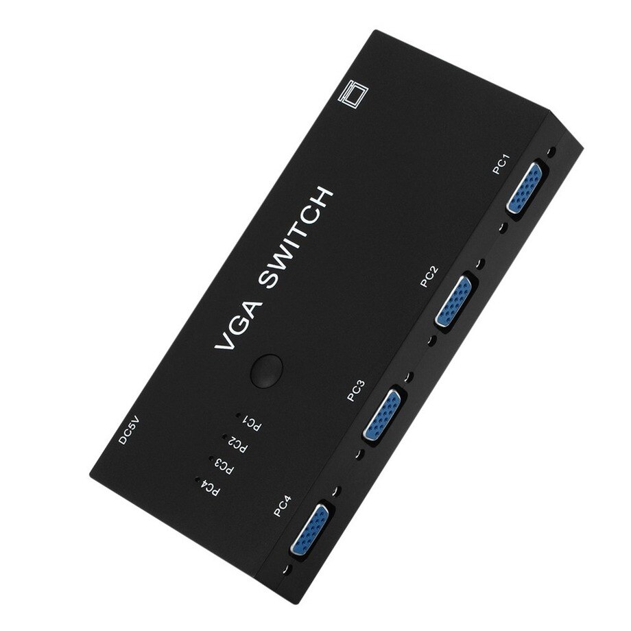 Pzzpss 4 In 1 Out Vga Switcher 4 Port Vga Switch Box Vga Voor Consoles Set-Top Boxes 4 hosts 1 Display Notebook Projector