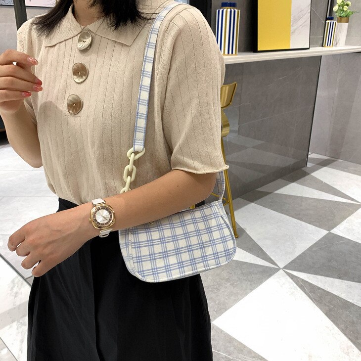 Bolso de hombro Retro , bolso de mano Vintage, bolso Hobos para mujer, Bolso Baguette femenino de lona, Mini Bolsa subaxilar femenina