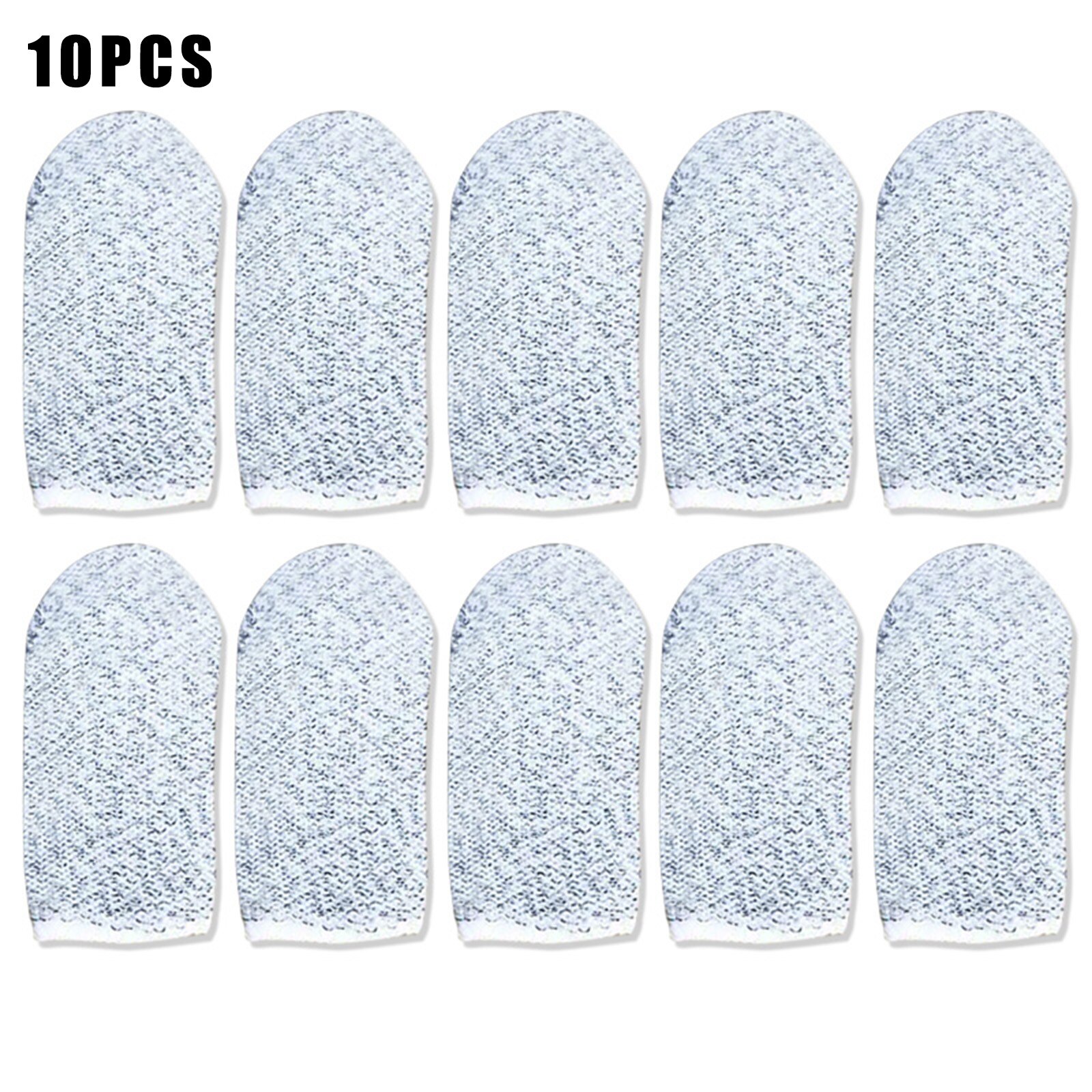 10pcs Mobile Gaming Controller Finger Sleeve Non Slip Sweatproof Touching Screen Finger Cover for Playing Games DU55: Gray