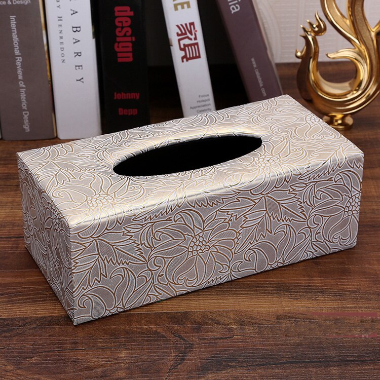 Pu en houten rechthoekige verwijderbare thuis auto tissue box deksel zakdoekendoos auto papier opbergruimte thuis bruiloft decoratie 527