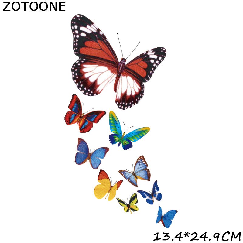 Vlinder Dier Patch Bloem Ijzer Op Patches Voor Kleding Sticker Voor Kleding T-shirt Heat Transfers Toepassingen Diy Applicaties: BZT0004